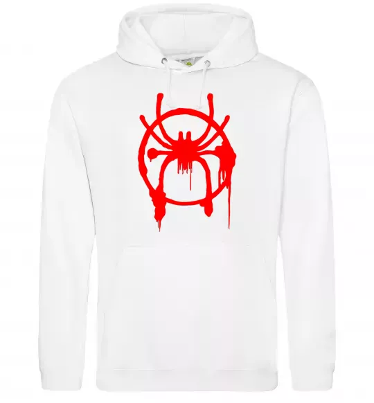 Чоловіча толстовка (худі) Паук Майлз Моралес Білий фото