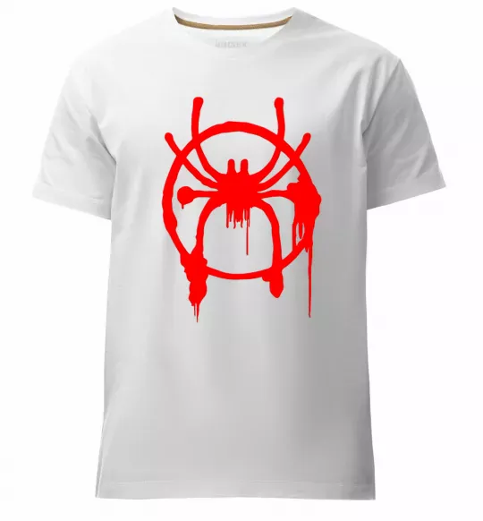 Мужская премиум футболка Паук Майлз Моралес Белый фото