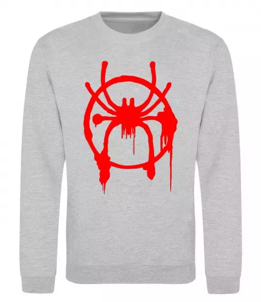 Свитшот Паук Майлз Моралес Серый меланж фото