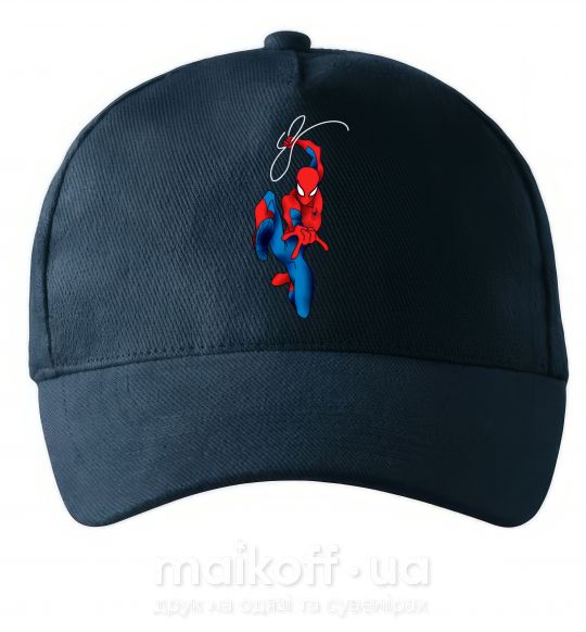 Кепка Человек паук с паутиной Темно-синий фото