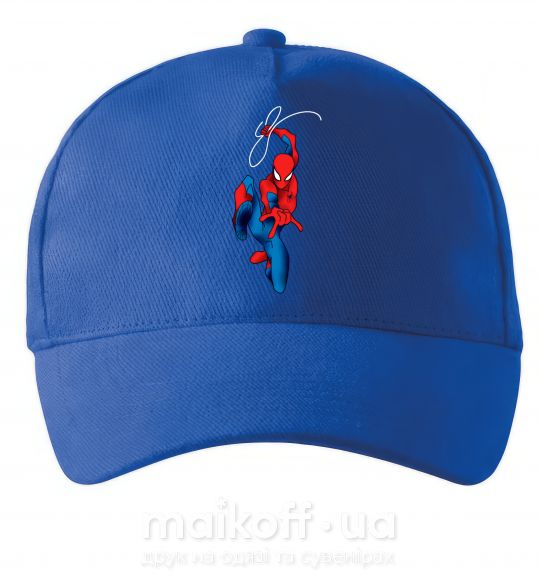 Кепка Человек паук с паутиной Ярко-синий фото