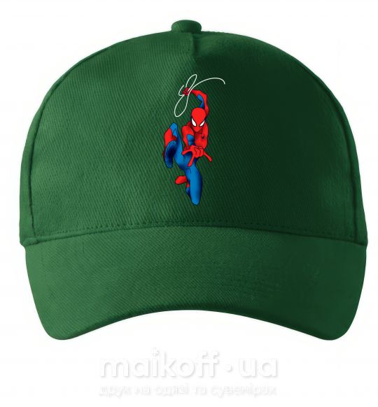 Кепка Человек паук с паутиной Темно-зеленый фото