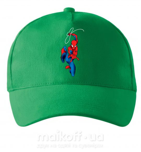 Кепка Человек паук с паутиной Зелений фото