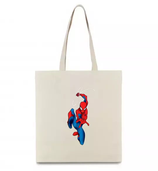 Эко-сумка Людина павук з павутиною Бежевый фото