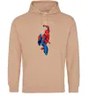 Мужская толстовка (худи) Людина павук з павутиною Песочный фото