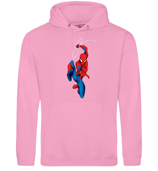 Жіноча толстовка (худі) Людина павук з павутиною Рожевий фото