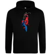 Жіноча толстовка (худі) Людина павук з павутиною Чорний фото