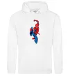 Жіноча толстовка (худі) Людина павук з павутиною Білий фото