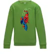 Детский Свитшот Людина павук з павутиною Лаймовый фото