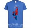Детская футболка Человек паук с паутиной Ярко-синий фото