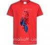 Детская футболка Человек паук с паутиной Красный фото