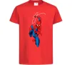 Детская футболка Людина павук з павутиною Красный фото