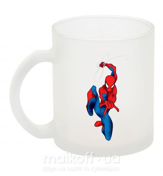 Чашка стеклянная Человек паук с паутиной Фроузен фото