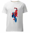Мужская премиум футболка Людина павук з павутиною Белый фото