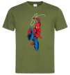 Чоловіча футболка Людина павук з павутиною Оливковий Чоловіча футболка Людина павук з павутиною Оливковий фото