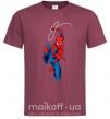Чоловіча футболка Человек паук с паутиной Бордовий фото