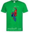 Мужская футболка Человек паук с паутиной Зеленый фото