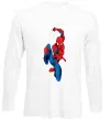 Лонгслив Людина павук з павутиною Белый фото