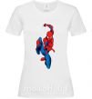 Женская футболка Человек паук с паутиной Белый фото