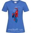 Женская футболка Человек паук с паутиной Ярко-синий фото