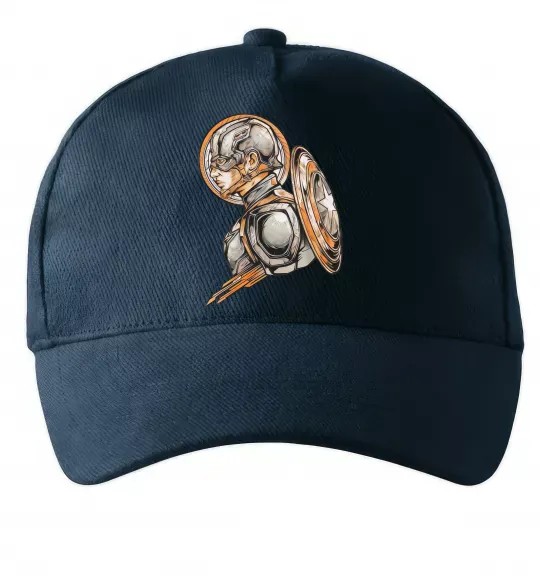 Кепка Капітан Америка Щит Марвел Темно-синий фото