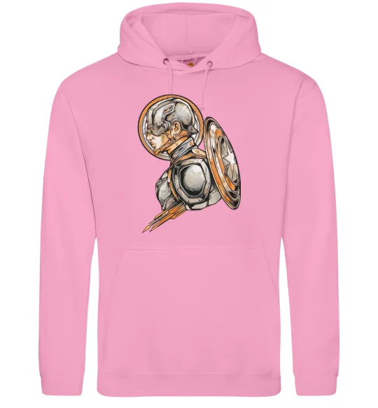 Чоловіча толстовка (худі) Капітан Америка Щит Марвел Рожевий фото