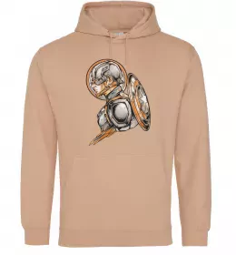 Мужская толстовка (худи) Капітан Америка Щит Марвел Песочный фото