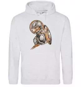 Женская толстовка (худи) Капітан Америка Щит Марвел Серый меланж фото