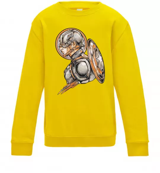 Детский Свитшот Капітан Америка Щит Марвел Солнечно желтый фото