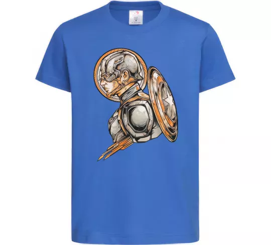 Дитяча футболка Капітан Америка Щит Марвел Яскраво-синій фото