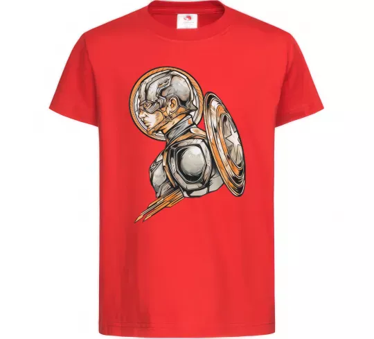 Дитяча футболка Капітан Америка Щит Марвел Червоний фото