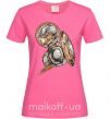 Женская футболка Капитан Америка Щит Марвел Ярко-розовый фото