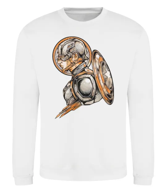 Світшот Капітан Америка Щит Марвел Білий фото