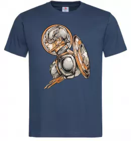 Мужская футболка Капітан Америка Щит Марвел Темно-синий фото