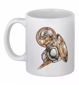 Чашка керамічна Капітан Америка Щит Марвел Білий фото