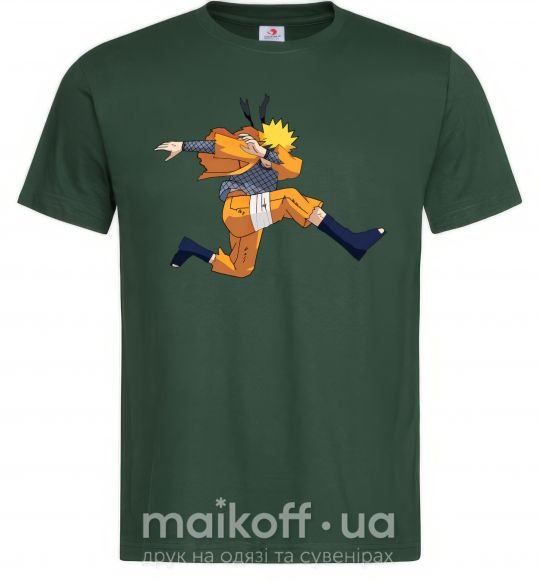 Мужская футболка Naruto dabbing дэб Темно-зеленый фото