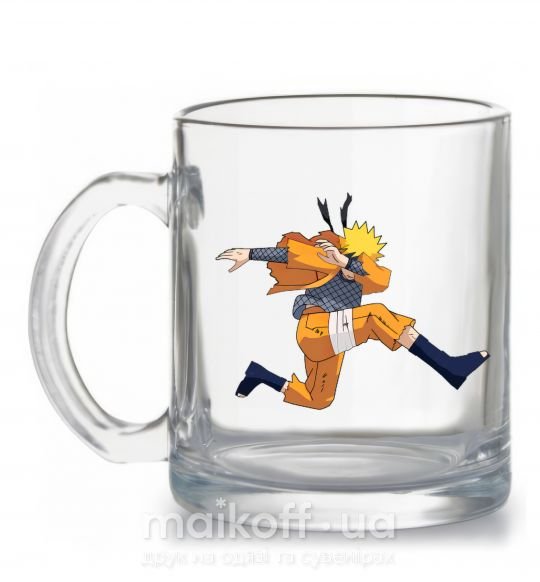Чашка скляна Naruto dabbing дэб Прозорий фото