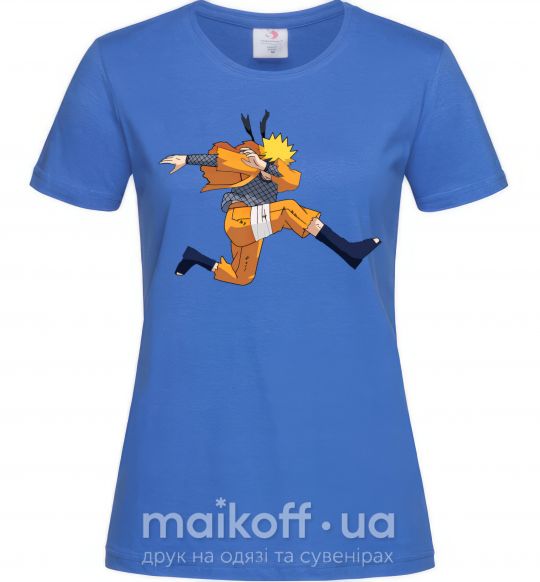Женская футболка Naruto dabbing дэб Ярко-синий фото