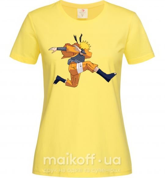 Женская футболка Naruto dabbing дэб Лимонный фото