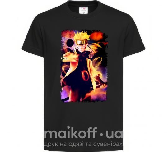 Детская футболка Naruto Kakasi аниме Черный фото
