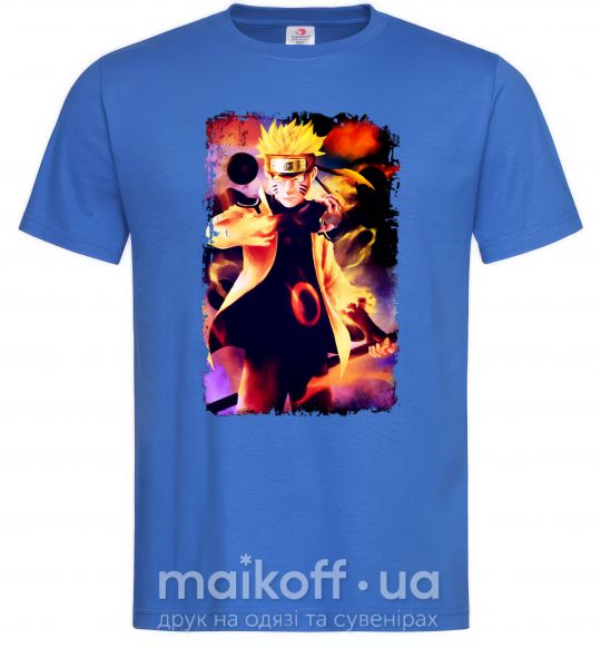 Чоловіча футболка Naruto Kakasi аниме Яскраво-синій фото