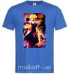 Чоловіча футболка Naruto Kakasi аниме Яскраво-синій фото