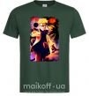 Чоловіча футболка Naruto Kakasi аниме Темно-зелений фото