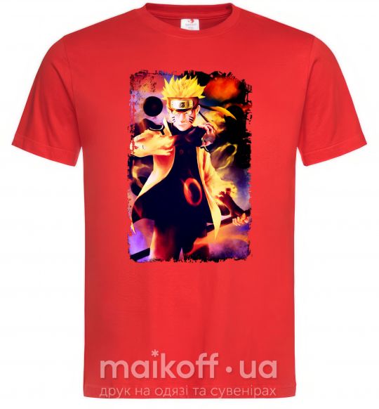Мужская футболка Naruto Kakasi аниме Красный фото