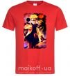 Чоловіча футболка Naruto Kakasi аниме Червоний фото
