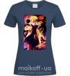Жіноча футболка Naruto Kakasi аниме Темно-синій фото