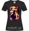 Женская футболка Naruto Kakasi аниме Черный фото