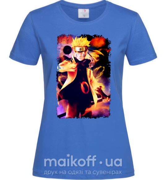 Женская футболка Naruto Kakasi аниме Ярко-синий фото