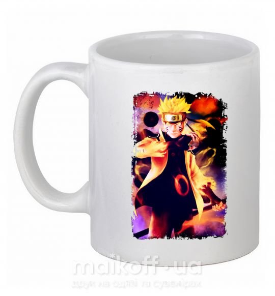 Чашка керамическая Naruto Kakasi аниме Белый фото