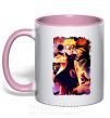 Чашка з кольоровою ручкою Naruto Kakasi аниме Ніжно рожевий фото